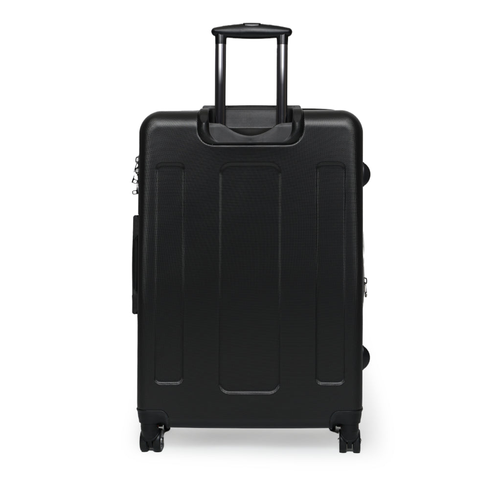 Purple Houndstooth Carry-On Suitcase — Retro Pattern Luggage for Travel