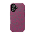 Pink Textured Tough Phone Case — Protective Slim iPhone Cover, durable wireless charging case