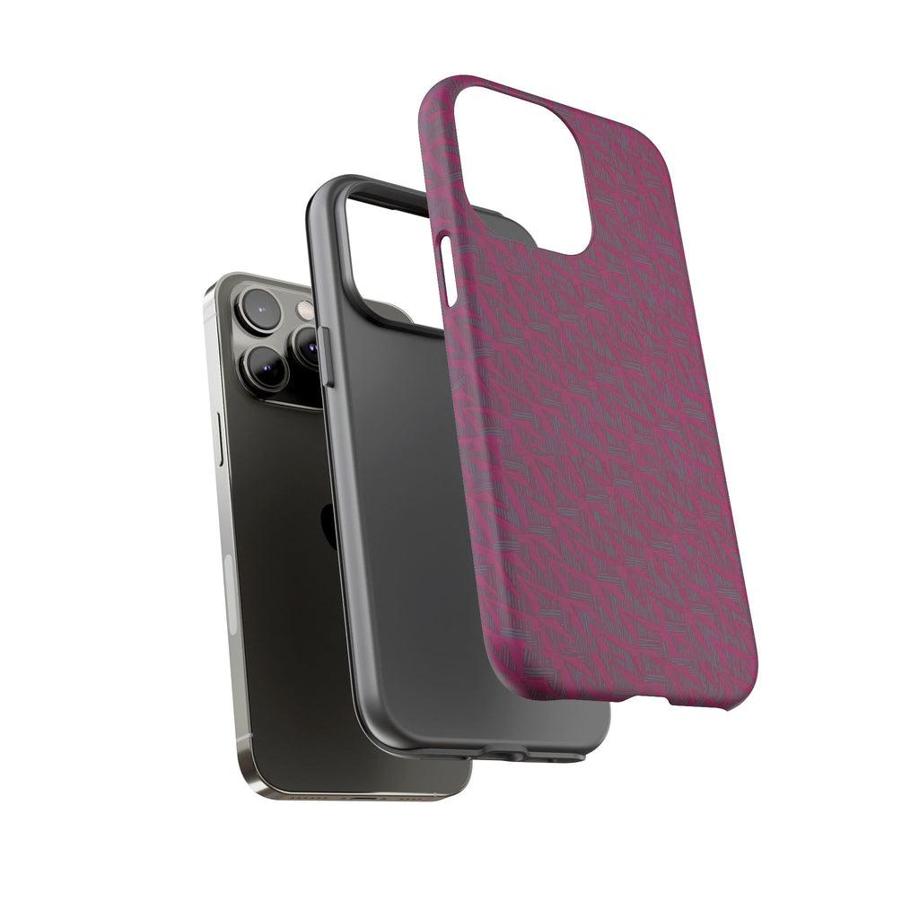 Pink Textured Wireless Charging Case | Premium Slim Dual-Layer Protective iPhone Cover