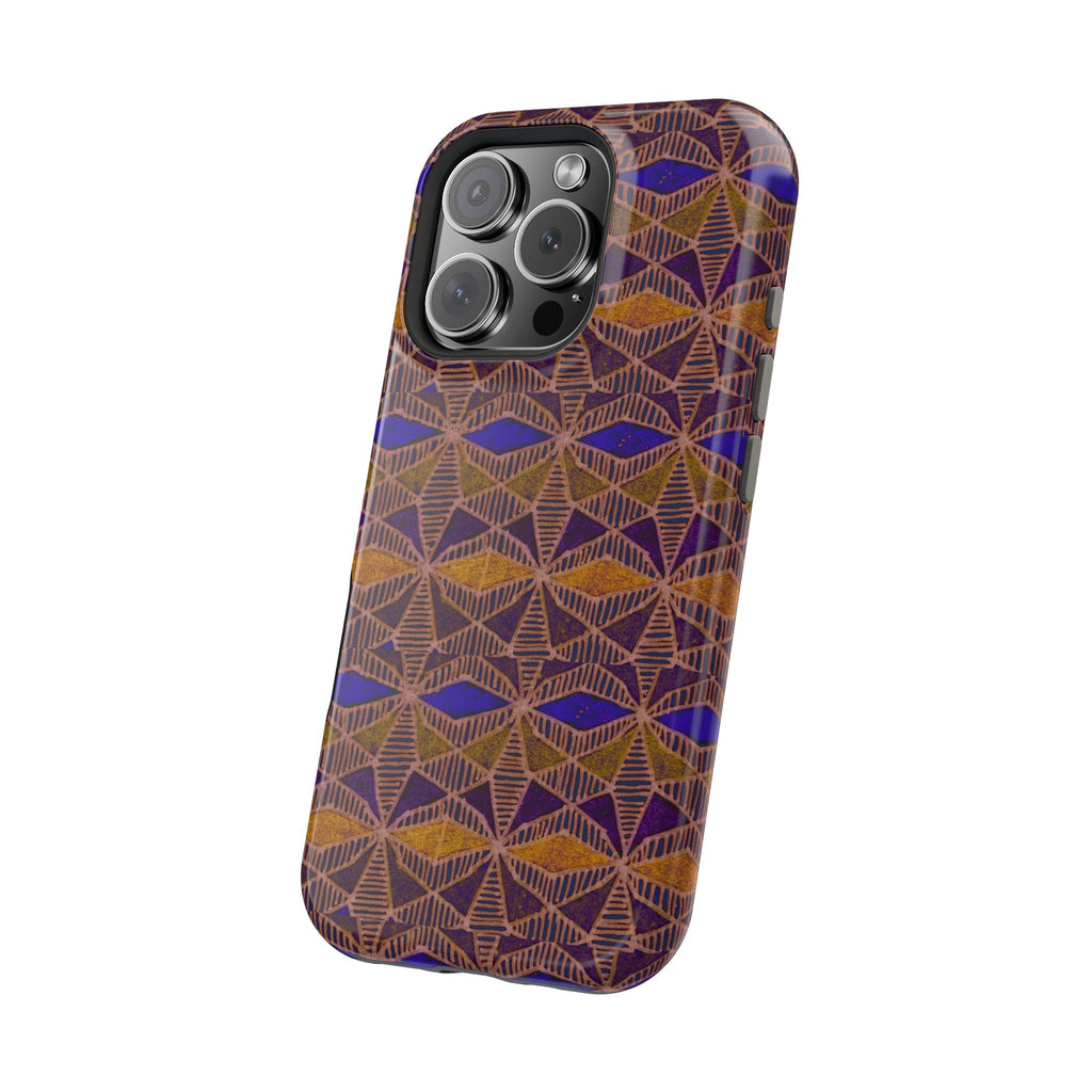 Fractyl Impact Resistant Iphone 16 Pro Case - Geometric Tribal Magnetic MagSafe Cover