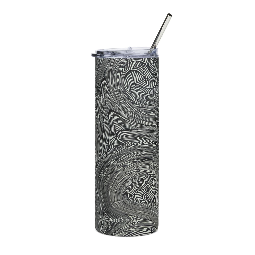 20oz Stainless Steel Tumbler – Gray Marble Swirl Insulated Travel Cup by Printify, highlighted by its beautiful grey swirl design that captivates the eye. This insulated coffee cup is an exemplary gift for her or him, offering functionality and elegance. Use it as an everyday tumbler or in your office tumbler rotation; this stainless steel tumbler ensures your drinks stay warm or cool. Elevate your drinkware collection with this stylish metallic skinny tumbler, perfect for any occasion.