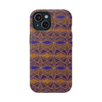 Phone Case — Geometric Tribal Pattern Magnetic Impact-Resistant Case, Fractyl impact resistant iphone 16 pro case with high-resolution geometric print across the back.