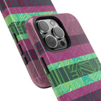 Fractyl Glossy Protective iPhone 18 Pro Max Case – Geometric Teal Shockproof Design