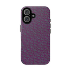 Purple Geometric Tough Phone Case — Protective Slim Phone Cover, back panel with camera cutout detail, shockproof iphone 17 pro cover
