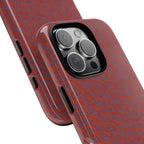 Wireless Charging iPhone 17 ProMax Case – Rugged Red Pebble Texture Shockproof Cover