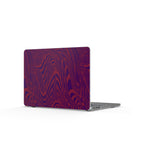 Psychedelic Wave Matte MacBook Case — Purple & Red Swirl Laptop Cover