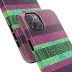 Fractyl Glossy Protective iPhone 18 Pro Max Case – Geometric Teal Shockproof Design