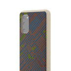 Biodegradable Phone Case — Earthy Geometric Plaid Eco-Friendly Cover, eco friendly phone case product image