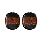 AirPods Max Lightweight Shell Case - Brown Swirl Marble Stripe, Scratch-Resistant, Durable Protection displayed as matching earcup covers; Apple Airpods Max 2 lightweight shell with durable scratch-resistant finish.