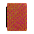 Kindle Case — Warm Herringbone Pattern Protective Cover featuring a bright pink and orange textured design, perfect for book lovers and those looking for a stylish kindle case. This kindle case with strap provides a cozy vibe for reading on the go, making it an ideal everyday carry and gift for readers. Enjoy a blend of functionality and style with this elegant ebook sleeve.