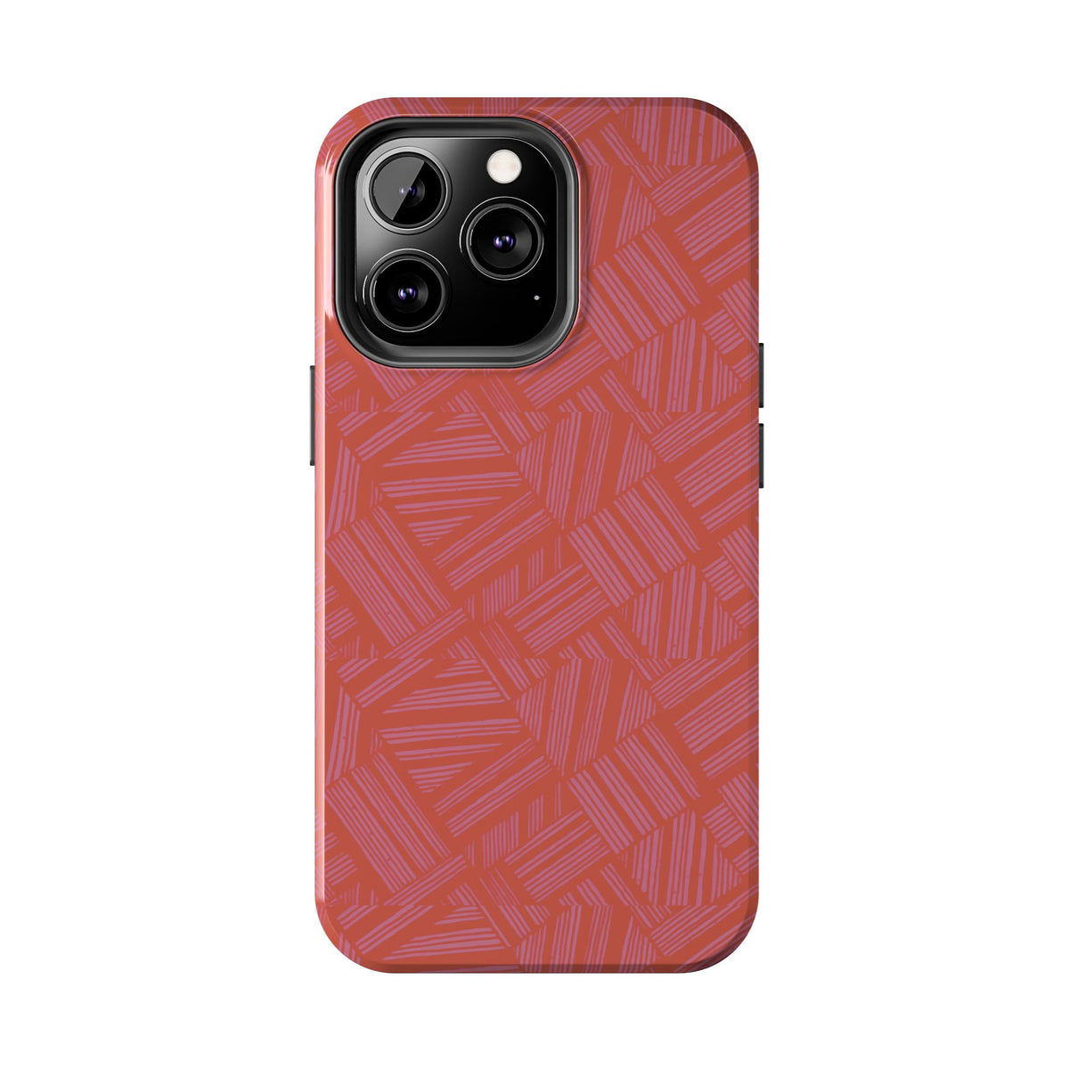 Tough Phone Case — Geometric Coral Pattern Protective Cover, shockproof iphone 18 pro case displayed beside a notebook and pencil