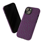 Shockproof Iphone 17 Pro Cover, Purple Geometric Dual-Layer TPU Case, UV-Protected