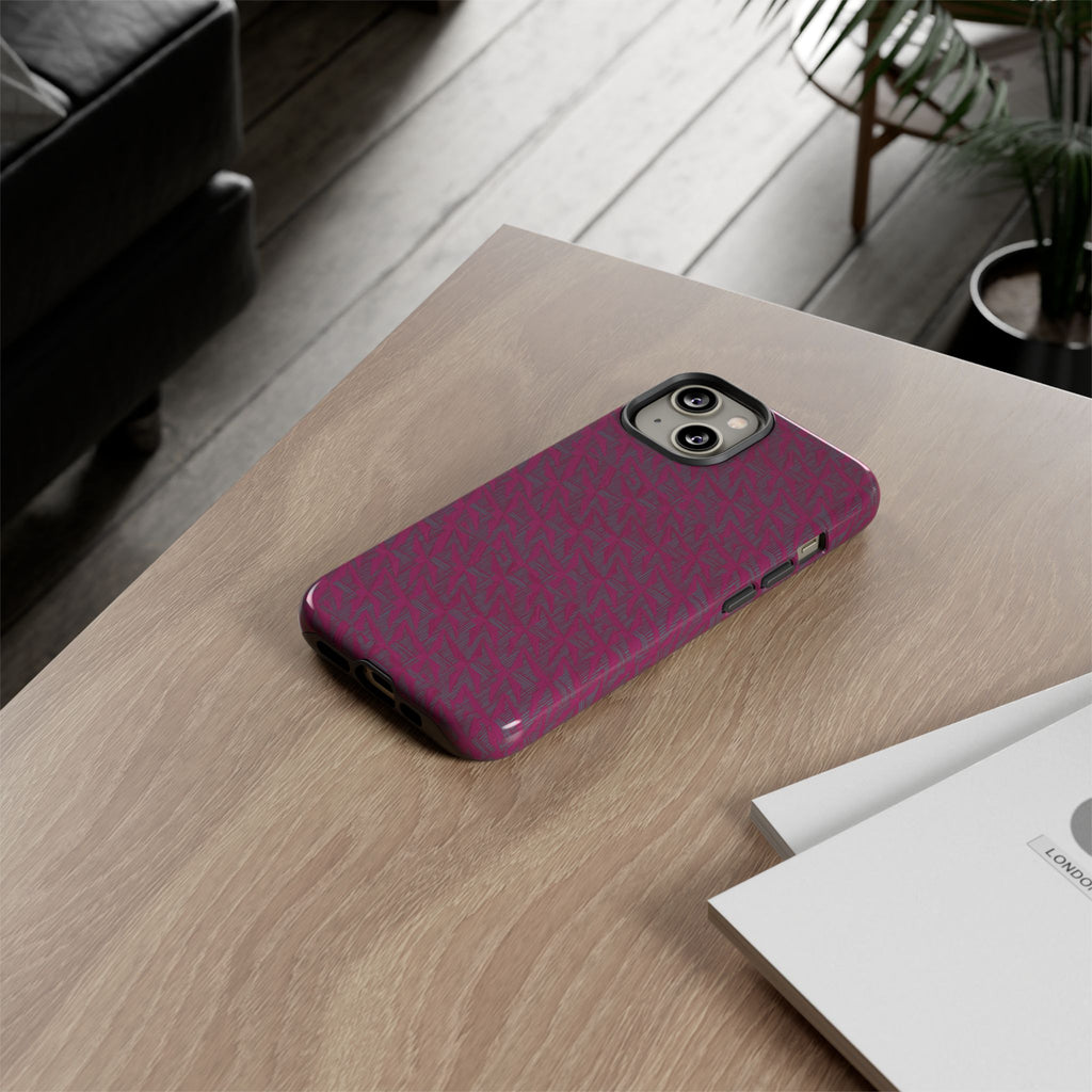 Pink Textured Wireless Charging Case | Premium Slim Dual-Layer Protective iPhone Cover