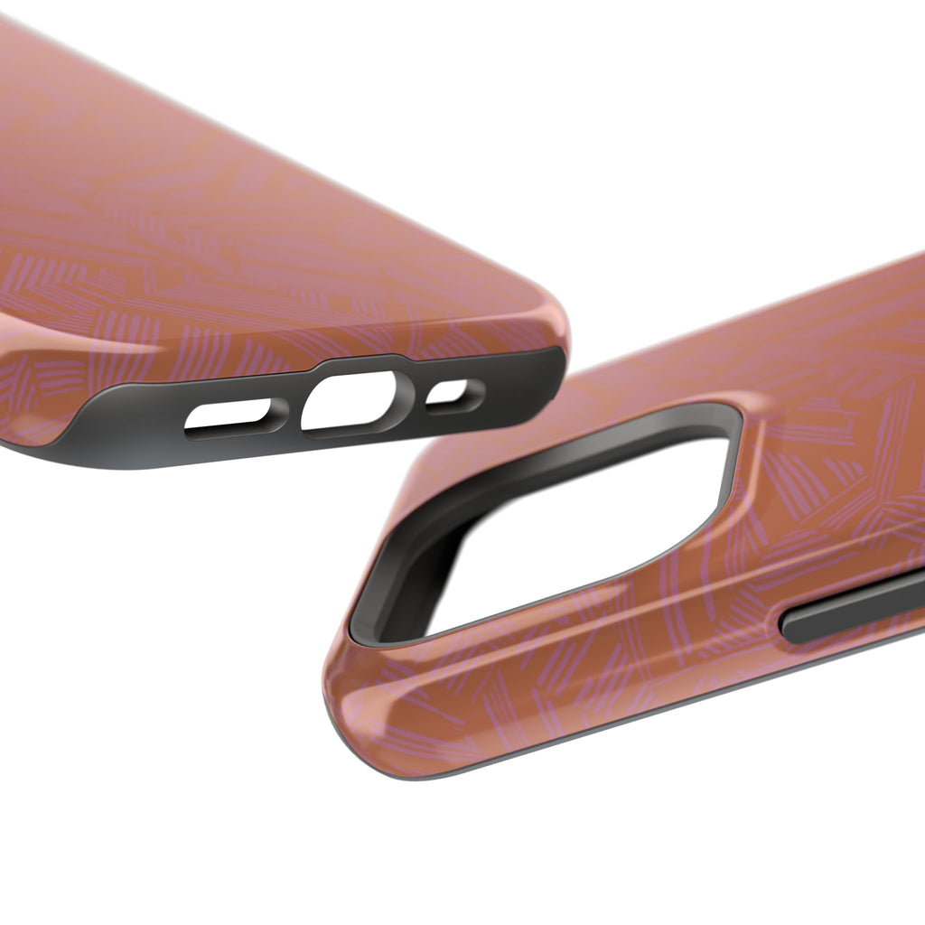 Protective iPhone 18 Pro Max Case With Terracotta Geometric MagSafe Impact Resistance