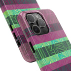 Fractyl Glossy Protective iPhone 18 Pro Max Case – Geometric Teal Shockproof Design