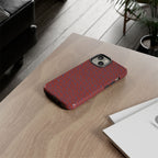 Wireless Charging iPhone 17 ProMax Case – Rugged Red Pebble Texture Shockproof Cover