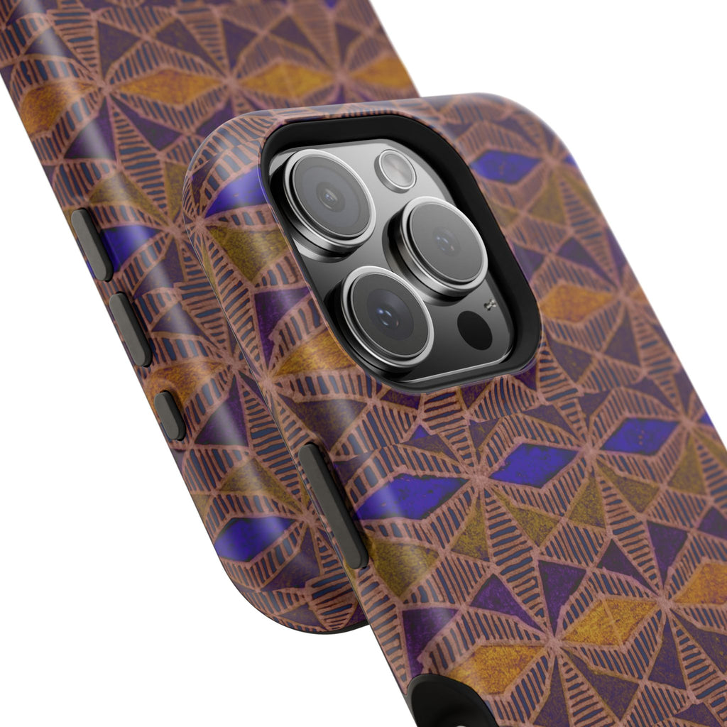 Fractyl Impact Resistant Iphone 16 Pro Case - Geometric Tribal Magnetic MagSafe Cover