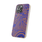 Biodegradable iPhone 17 Case – Purple Orange Marble Swirl Eco-Friendly Protection