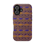 Phone Case — Geometric Tribal Pattern Magnetic Impact-Resistant Case, Fractyl impact resistant iphone 16 pro case with geometric print aligned around the camera module.
