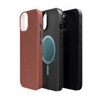 Protective iPhone 18 Pro Max Case With Terracotta Geometric MagSafe Impact Resistance