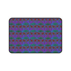 Geometric Neon Wave Desk Mat — Retro Purple & Teal Gamer Desk Pad, gaming desk mat shown in a compact size with vibrant angular pattern.