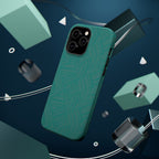 Magnetic Impact-Resistant Phone Case — Teal Geometric Protective Cover, magnetic iphone 18 pro case magnetic charging compatibility view