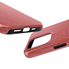 Tough Phone Case — Geometric Coral Pattern Protective Cover, shockproof iphone 18 pro case with detailed geometric coral print