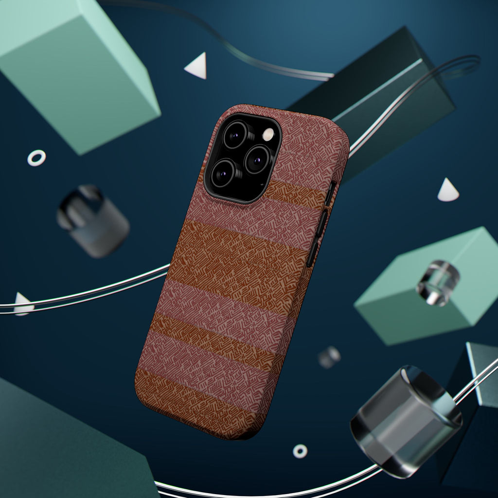 Striped Leather-Texture Magnetic Phone Case — Impact-Resistant iPhone Cover, protective phone wireless charging iphone 18 pro max case
