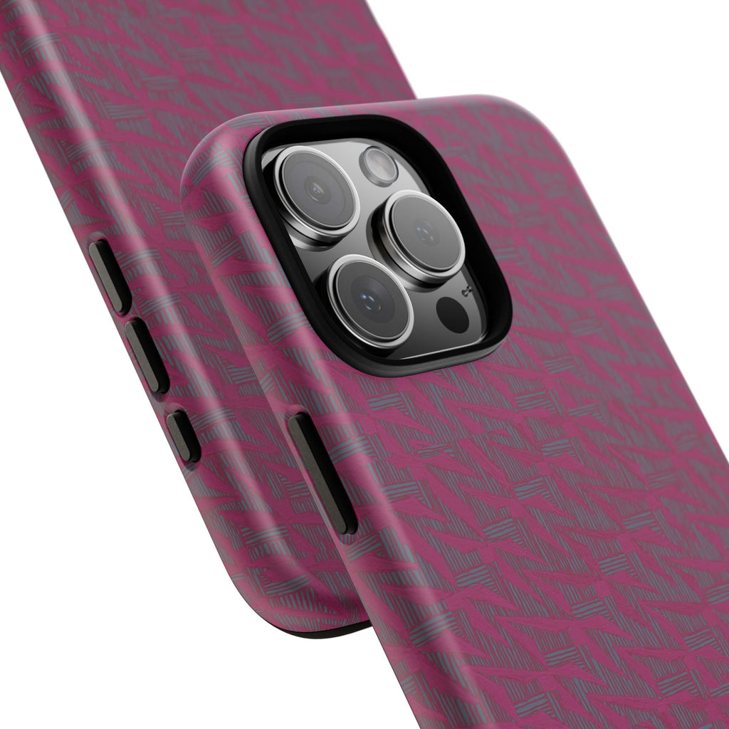 Pink Textured Wireless Charging Case | Premium Slim Dual-Layer Protective iPhone Cover