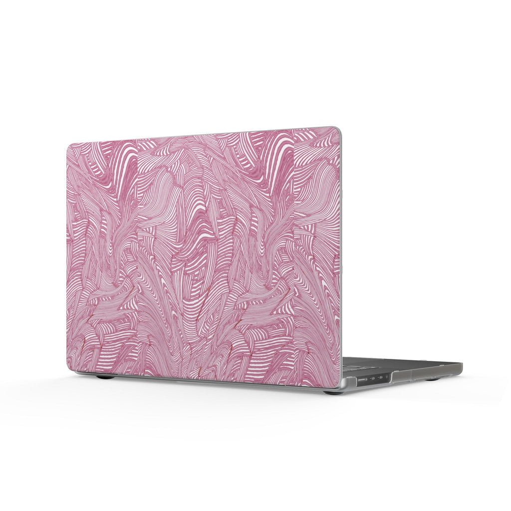 Pink Marble Matte MacBook Case — Elegant Swirl Laptop Cover offering scratch-resistant style in a lightweight protective macbook shell