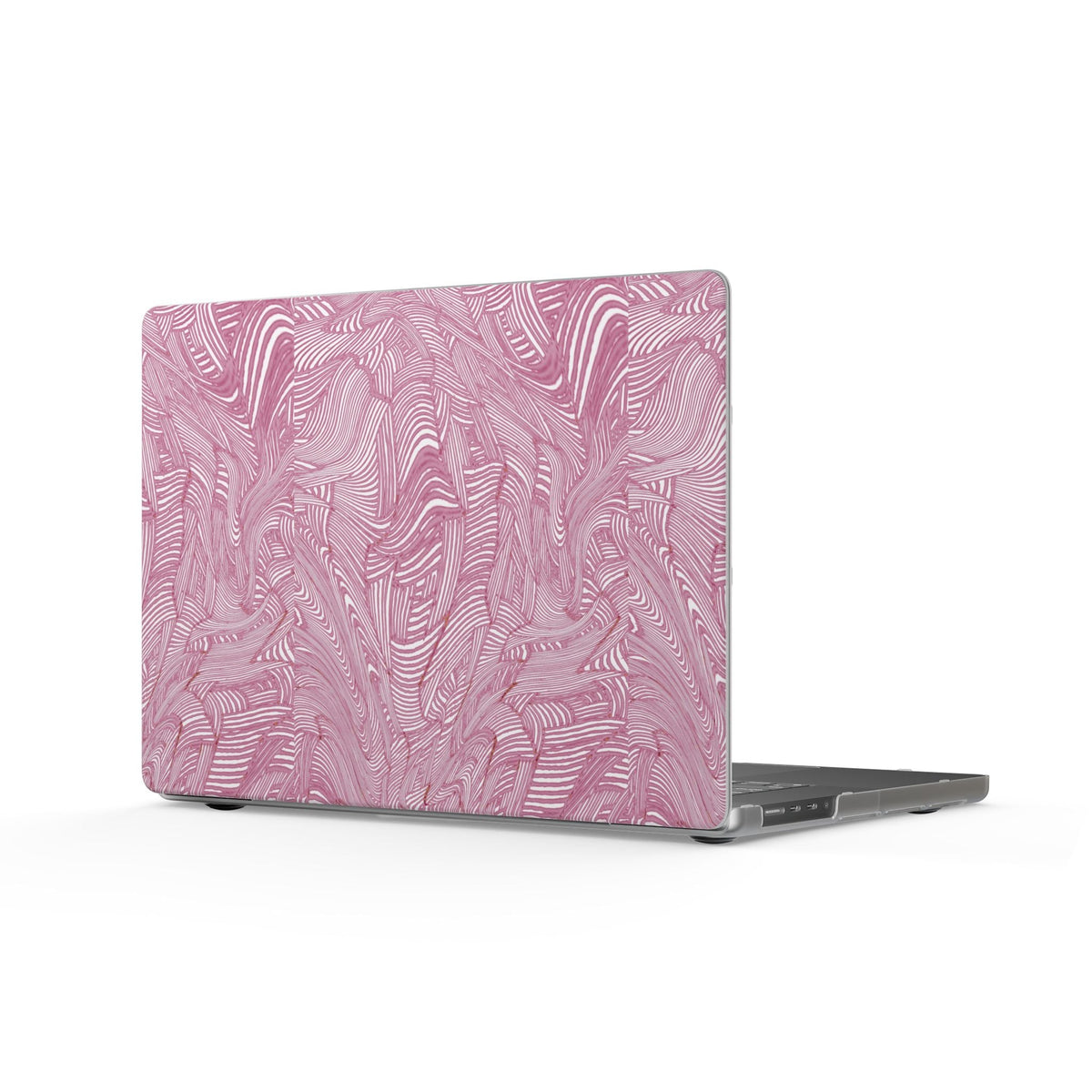 Pink Marble Matte MacBook Case — Elegant Swirl Laptop Cover offering scratch-resistant style in a lightweight protective macbook shell