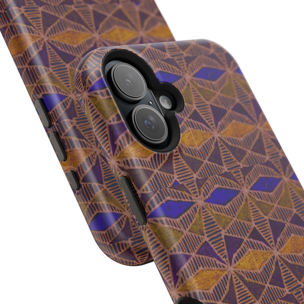 Fractyl Impact Resistant Iphone 16 Pro Case - Geometric Tribal Magnetic MagSafe Cover