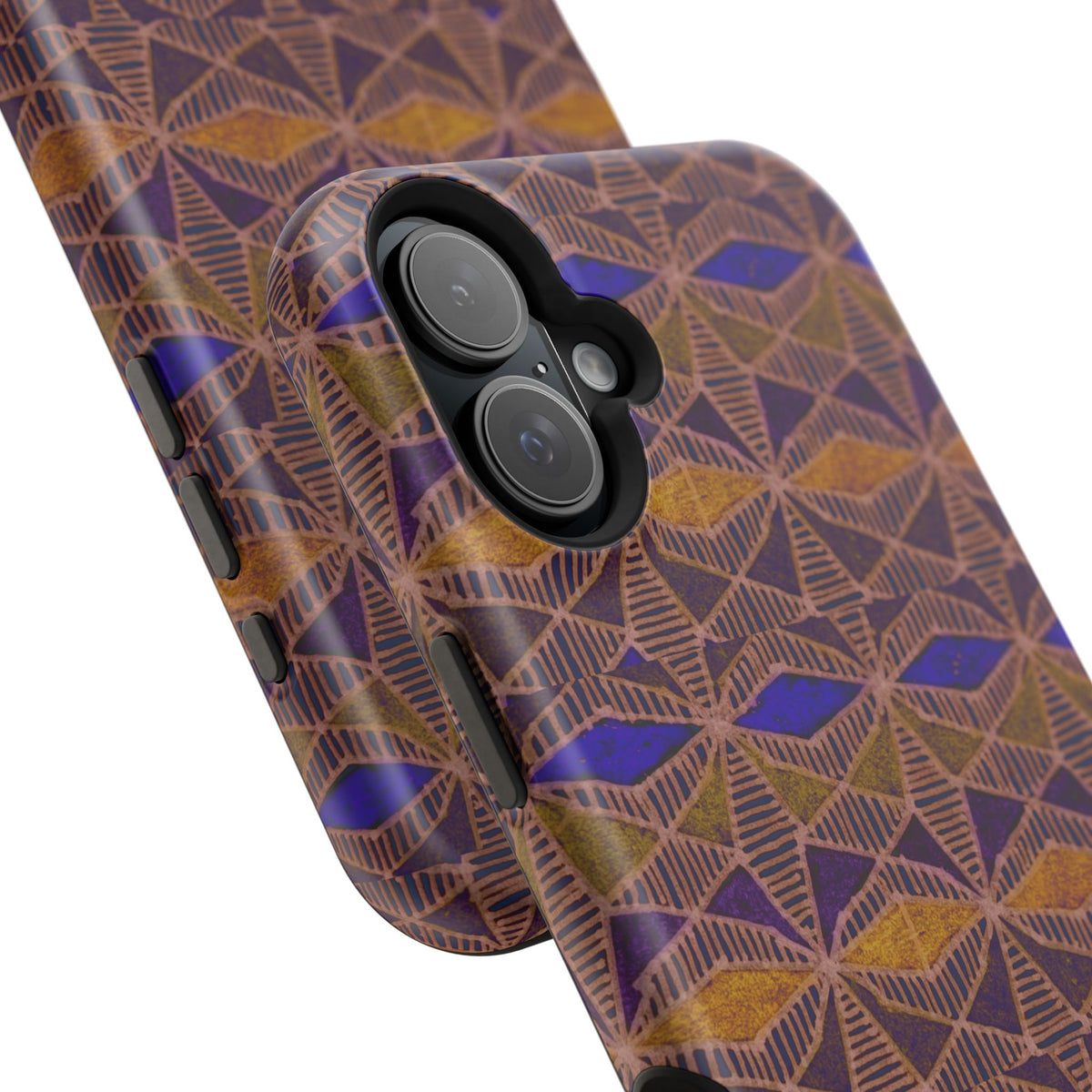 Fractyl Impact Resistant Iphone 16 Pro Case - Geometric Tribal Magnetic MagSafe Cover