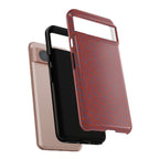 Wireless Charging iPhone 17 ProMax Case – Rugged Red Pebble Texture Shockproof Cover