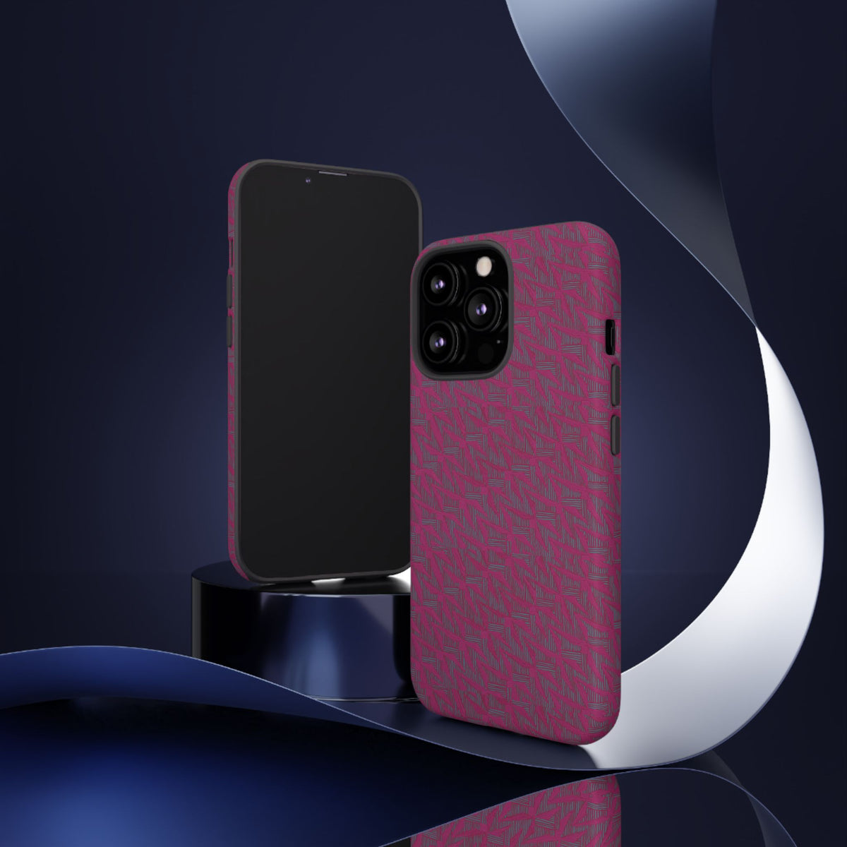 Pink Textured Wireless Charging Case | Premium Slim Dual-Layer Protective iPhone Cover
