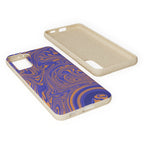 Biodegradable iPhone 17 Case – Purple Orange Marble Swirl Eco-Friendly Protection