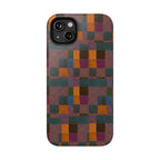 Impact-Resistant Phone Case — Retro Checkerboard Pattern, Fractyl wireless charging iphone 18 pro case in a rich multicolor checkerboard finish for everyday protection.