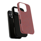 Wireless Charging iPhone 17 ProMax Case – Rugged Red Pebble Texture Shockproof Cover
