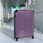 Purple Houndstooth Carry-On Suitcase — Retro Pattern Luggage for Travel