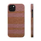 Striped Leather-Texture Magnetic Phone Case — Impact-Resistant iPhone Cover, textured wireless charging iphone 18 pro max case with side buttons
