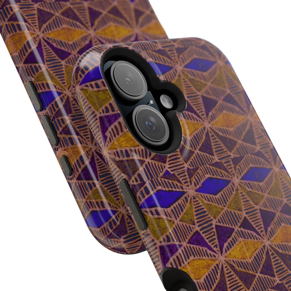 Fractyl Impact Resistant Iphone 16 Pro Case - Geometric Tribal Magnetic MagSafe Cover