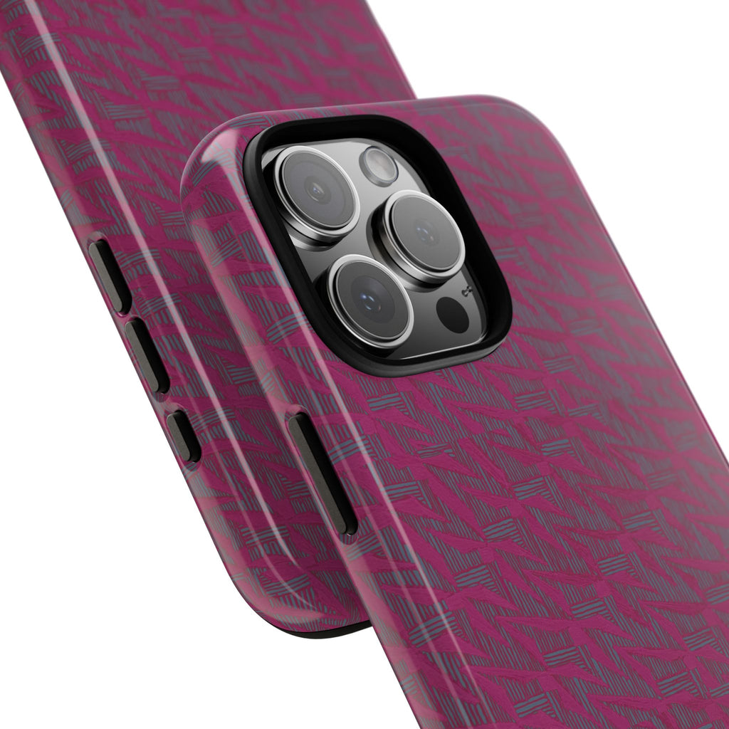 Pink Textured Wireless Charging Case | Premium Slim Dual-Layer Protective iPhone Cover