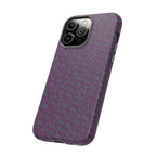 Shockproof Iphone 17 Pro Cover, Purple Geometric Dual-Layer TPU Case, UV-Protected