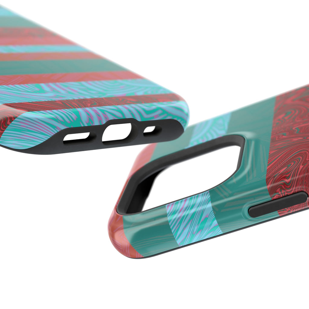 Fractyl MagSafe Compatible iPhone 18 Pro Max Case, Teal Coral Impact-Resistant Magnetic Cover
