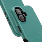 Magnetic Impact-Resistant Phone Case — Teal Geometric Protective Cover, magnetic iphone 18 pro case exploded protective shell