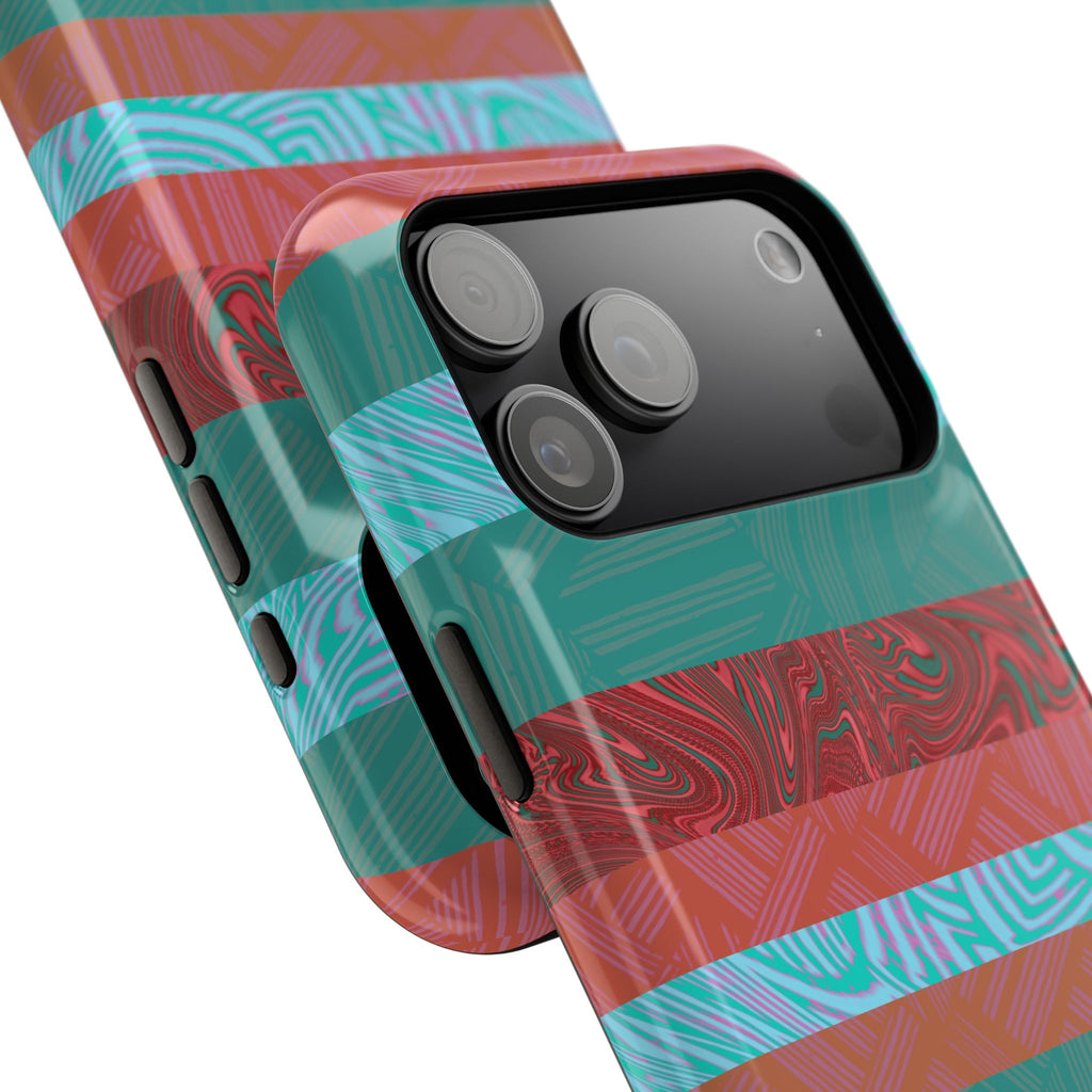 Fractyl MagSafe Compatible iPhone 18 Pro Max Case, Teal Coral Impact-Resistant Magnetic Cover