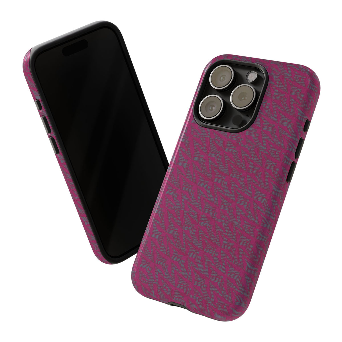 Pink Textured Wireless Charging Case | Premium Slim Dual-Layer Protective iPhone Cover