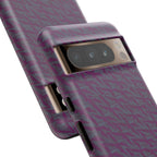 Shockproof Iphone 17 Pro Cover, Purple Geometric Dual-Layer TPU Case, UV-Protected