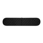 Double Oven Mitt Protector - Black Quilted Heat-Resistant Pot Holder