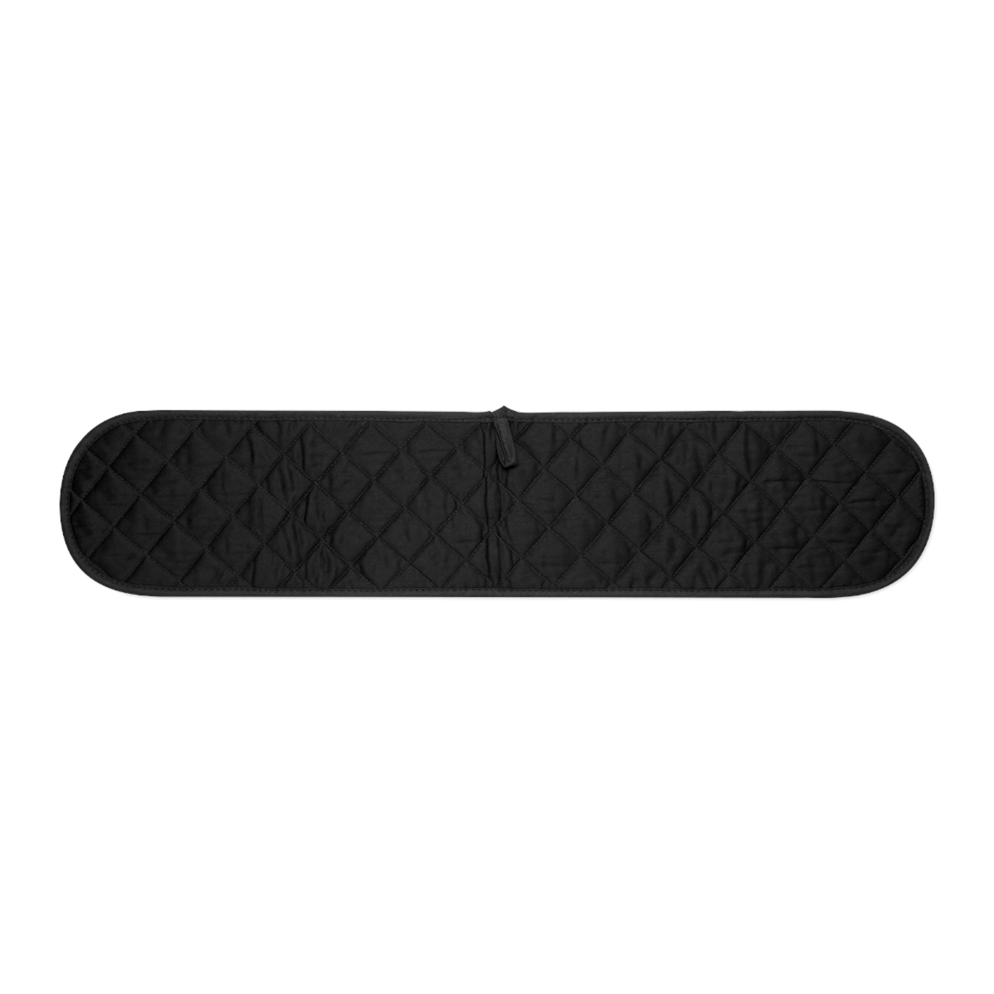 Double Oven Mitt Protector - Black Quilted Heat-Resistant Pot Holder